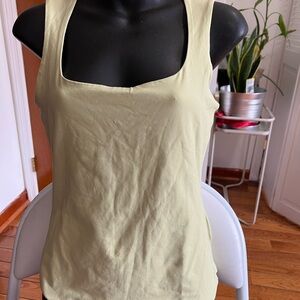 Express Women's Square Neck Tank Top - Cream